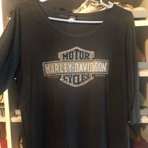 Tunic style Harley Davidson 3/4 Sleeve